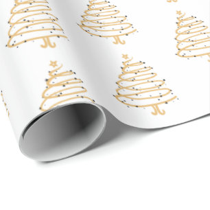 Papier Cadeau Papier à enveloppement de Noël - Arbres