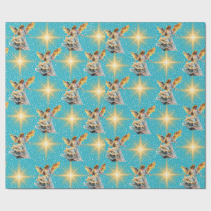 Papier Cadeau Papier à enveloppement de Noël avec anges