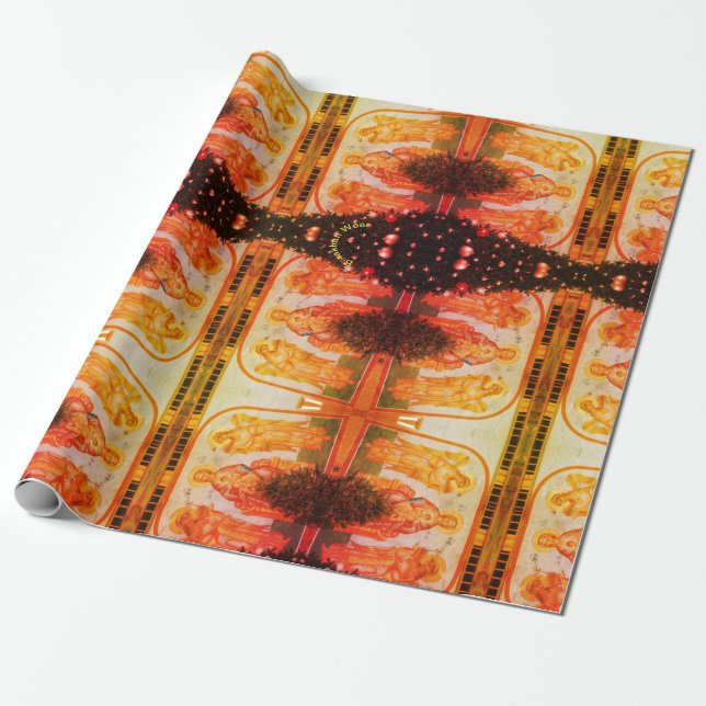 Papier Cadeau Papier à enveloppement fluorescent ukrainien de No (Déroulé)