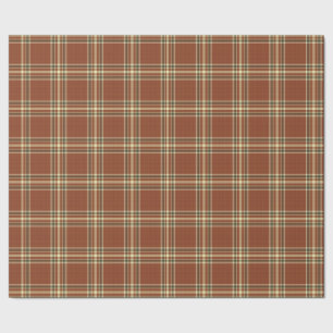 Papier Cadeau Papier à enveloppement Tartan Brown
