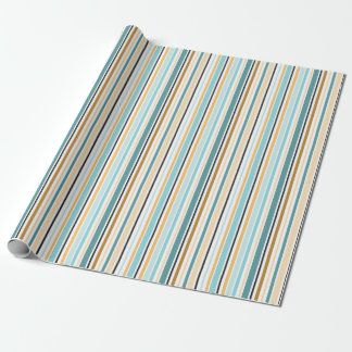 Papier Cadeau Papier à enveloppement Turquoise d'or Hope Stripe