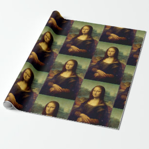Papier Cadeau Papier à envelopper avec Mona Lisa Imprimer
