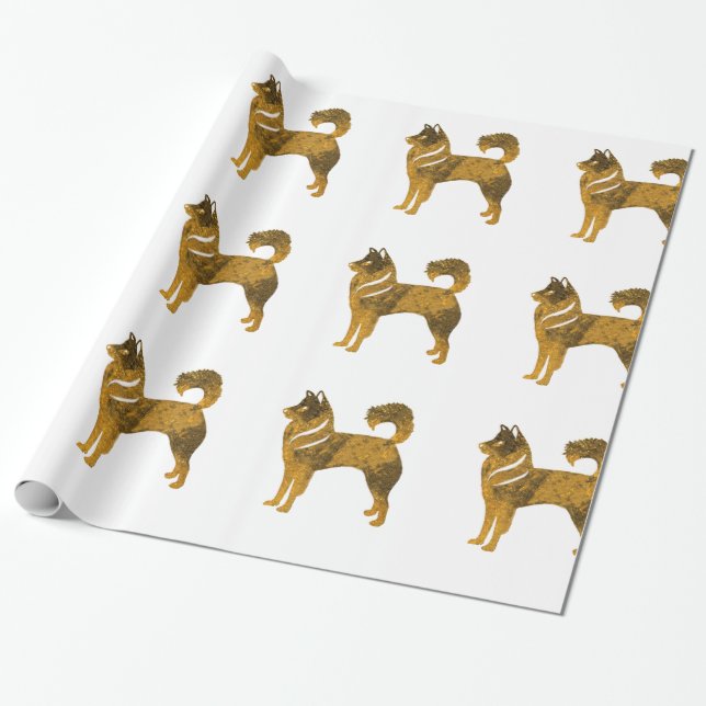 Papier Cadeau Papier à envelopper brillant chinois pour le Nouve (Déroulé)