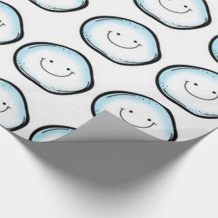 Papier Cadeau Papier à envelopper Coeurs de boules de neige