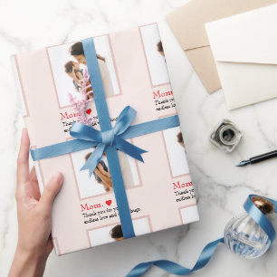Papier Cadeau Papier à envelopper de la Fête des Mères Pastel