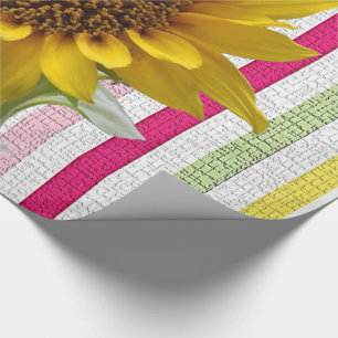 Papier Cadeau Papier à envelopper Fleurs de soleil