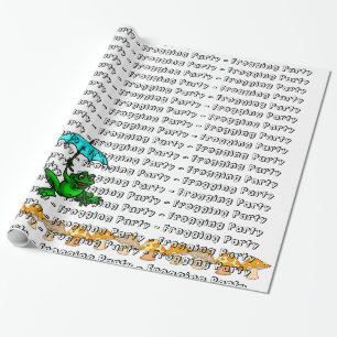 Papier Cadeau Papier à envelopper Frogging Party Champignons