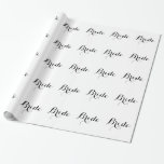 Papier Cadeau Papier à envelopper - Script de mariée<br><div class="desc">Fun wrapping papier avec du texte Bride,  utiliser comme papier d'emballage,  coureur de table,  décorations murales,  etc. Changez le texte et/ou les couleurs arrière - plans selon vos besoins.</div>