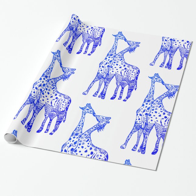 Papier Cadeau Papier à envelopperAmour africain (Déroulé)