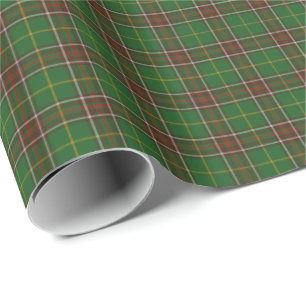 Papier Cadeau papier à enveloppes vert Terre-Neuve Tartan