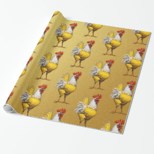 Papier Cadeau Papier à Motif de poulet