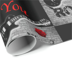 Papier Cadeau Papier à papier Rock Music