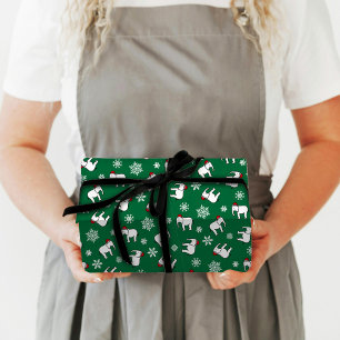 Papier Cadeau Papier blanc à enveloppement de Noël d'éléphant bl