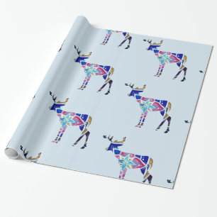 Papier Cadeau Papier brillant de cerf,