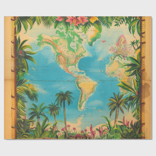 Papier Cadeau-Papier Cadeau Atlas Vintage