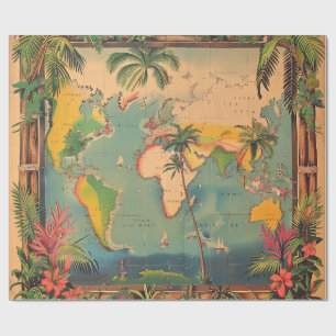 Papier Cadeau-Papier Cadeau Atlas Vintage