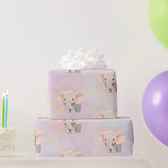 Papier Cadeau #Papier Cadeau de l'Éléphant (Cadeaux de fête)