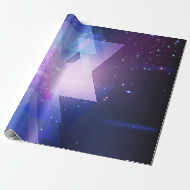 Papier Cadeau Papier-cadeau Galaxie graphique (Déroulé)