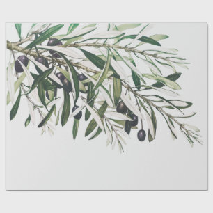 PAPIER CADEAU PAPIER CADEAU: MERRY CHRISTMAS OLIVE BRANCHE