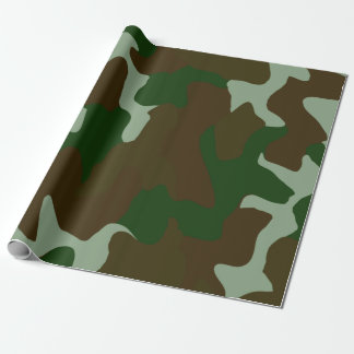 Papier Cadeau Papier camouflage vert et Brown