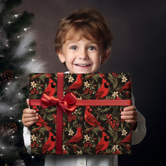 Papier Cadeau Papier cardinal vintage (Créateur téléchargé)