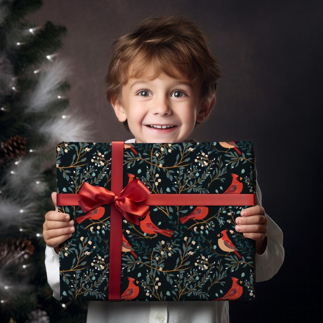 Papier Cadeau Papier cardinal vintage (Créateur téléchargé)