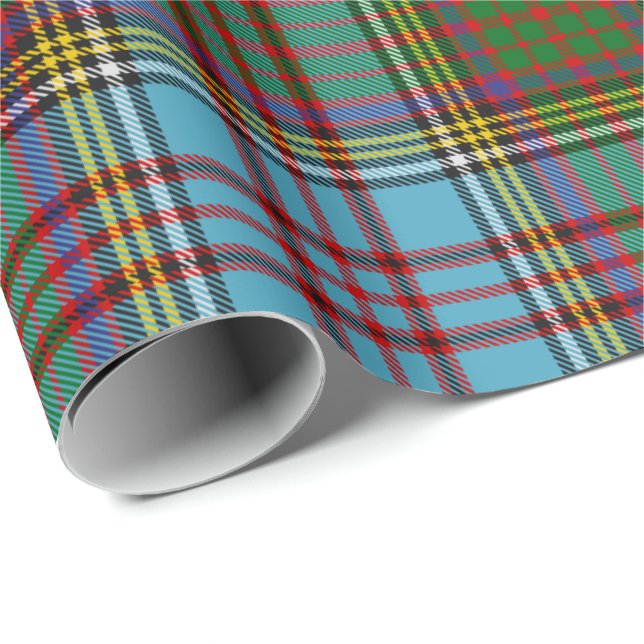 Papier Cadeau Papier Clan Anderson Tartan (Coin rond)