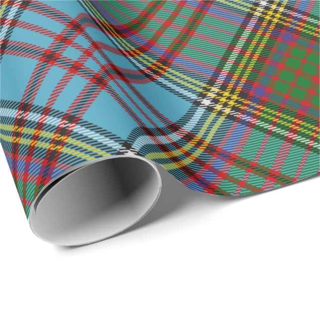 Papier Cadeau Papier Clan Anderson Tartan (Coin rond)