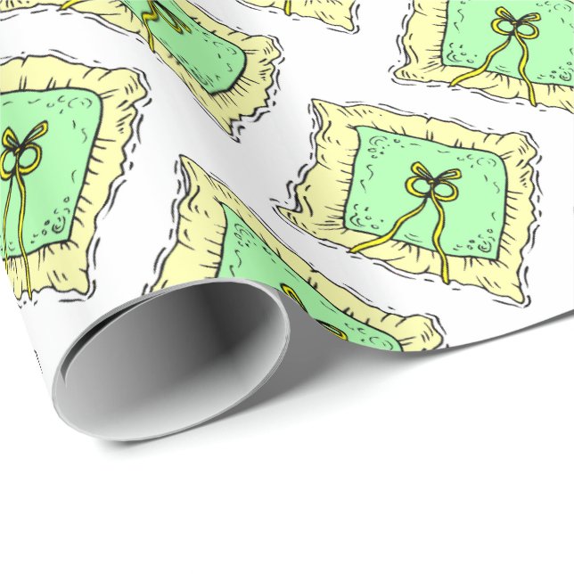 Papier Cadeau Papier Coussin d'enveloppement du porte-anneau de  (Coin rond)