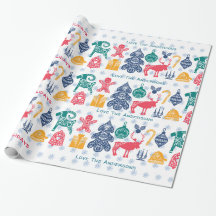 Papier d'art populaire moderne scandinave de Noël