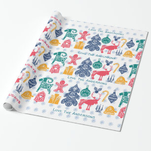 Papier Cadeau Papier d'art populaire moderne scandinave de Noël