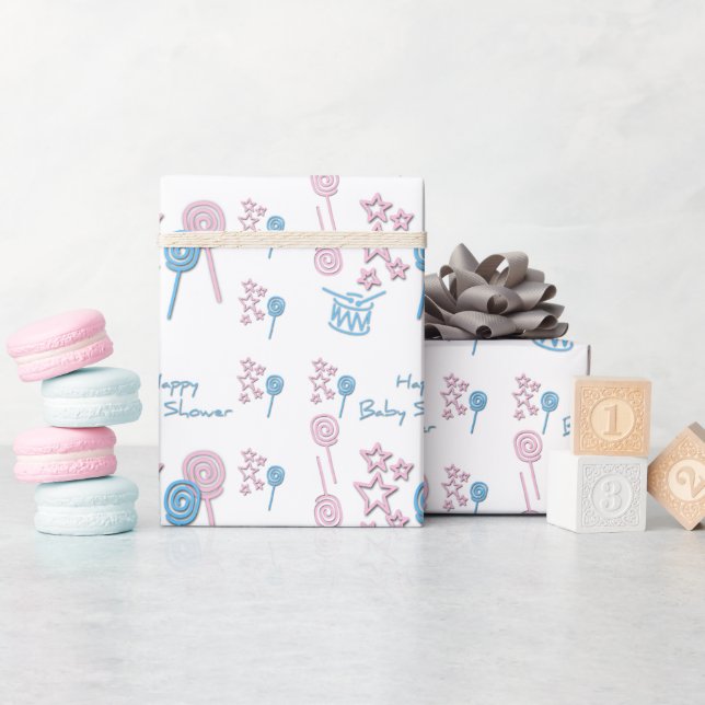 Papier Cadeau Papier de Baby shower Happy (Baby Shower)