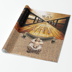 Papier Cadeau Papier de papier de papier d'enveloppement Jésus-C