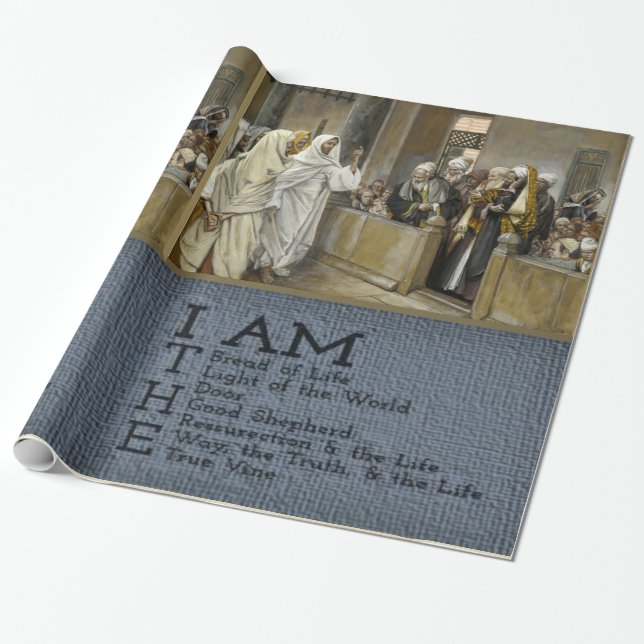 Papier Cadeau Papier de papier de papier d'enveloppement Jésus-C (Déroulé)