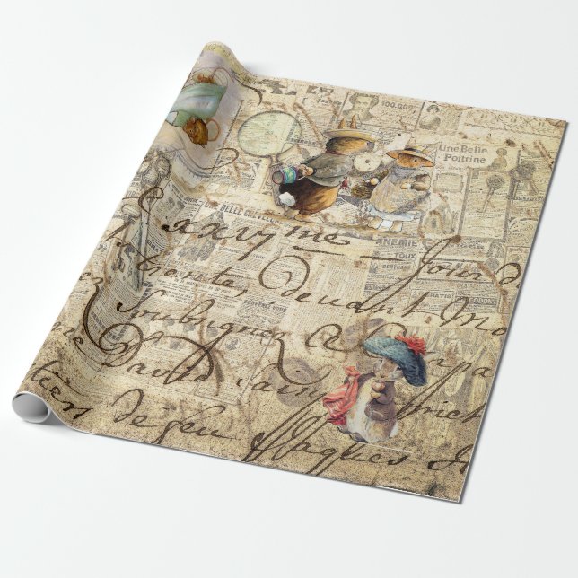 Papier Cadeau Papier de tissus peter lapbit (collection2) (Déroulé)