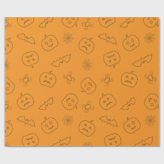 Papier Cadeau Papier d'emballage cadeau d'Halloween mignon
