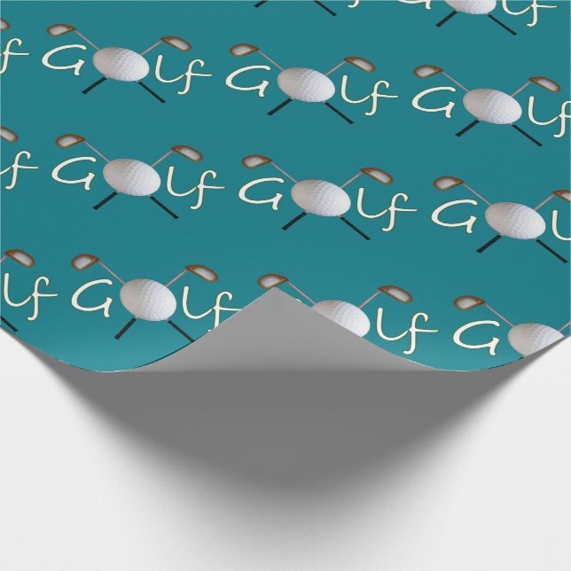 Papier Cadeau Papier d'emballage carrelé de golf (Coin)