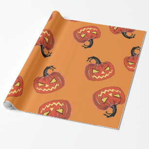 Papier Cadeau Papier d'emballage Citrouille Halloween