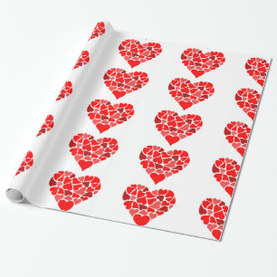 Papier Cadeau Papier d'emballage Coeurs d'amour