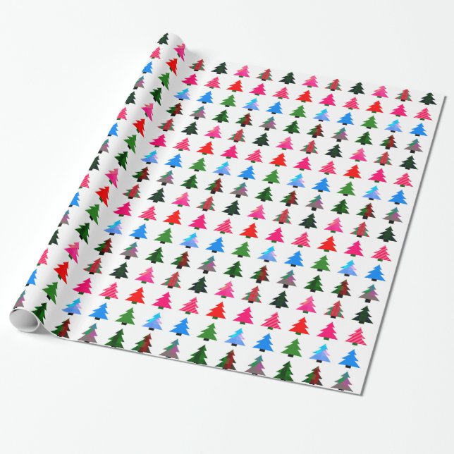 Papier Cadeau Papier d'emballage coloré pour sapin de Noël (Déroulé)