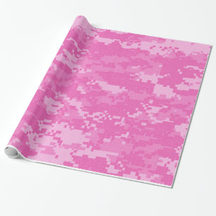 Papier Cadeau Papier d'emballage d'ARMÉE de camouflage rose