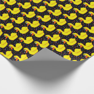 Papier Cadeau Papier d'emballage de canard jaune