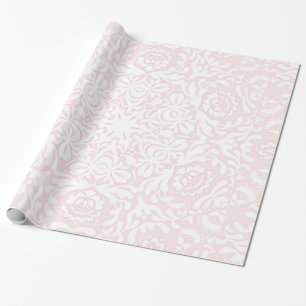 Papier Cadeau Papier d'emballage de dentelle florale rose