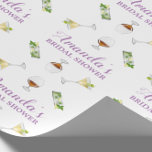 Papier Cadeau Papier d'emballage de douche nuptiale personnalisé<br><div class="desc">Papier d'emballage de douche nuptiale personnalisé.</div>