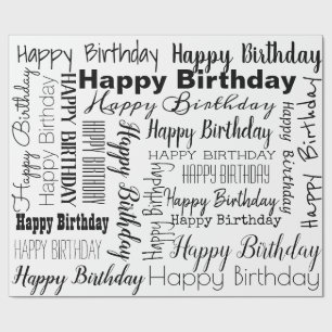 Papier Cadeau Papier d'emballage de joyeux anniversaire