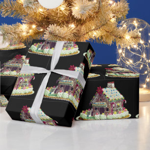 Papier Cadeau Papier d'emballage de la maison en pain d'épices