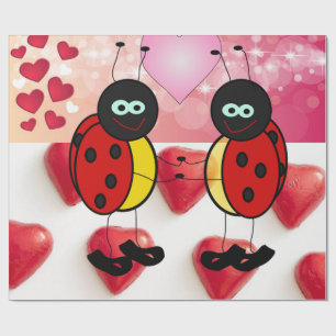 Papier Cadeau Papier d'emballage de la Saint-Valentin