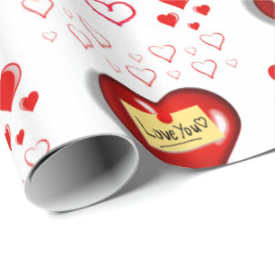 Papier Cadeau Papier d'emballage de la Saint-Valentin