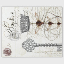 Papier d'emballage de manuscrit d'éphémères