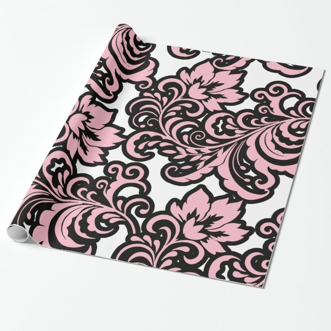 Papier Cadeau Papier d'emballage de motif floral de Damak (Déroulé)